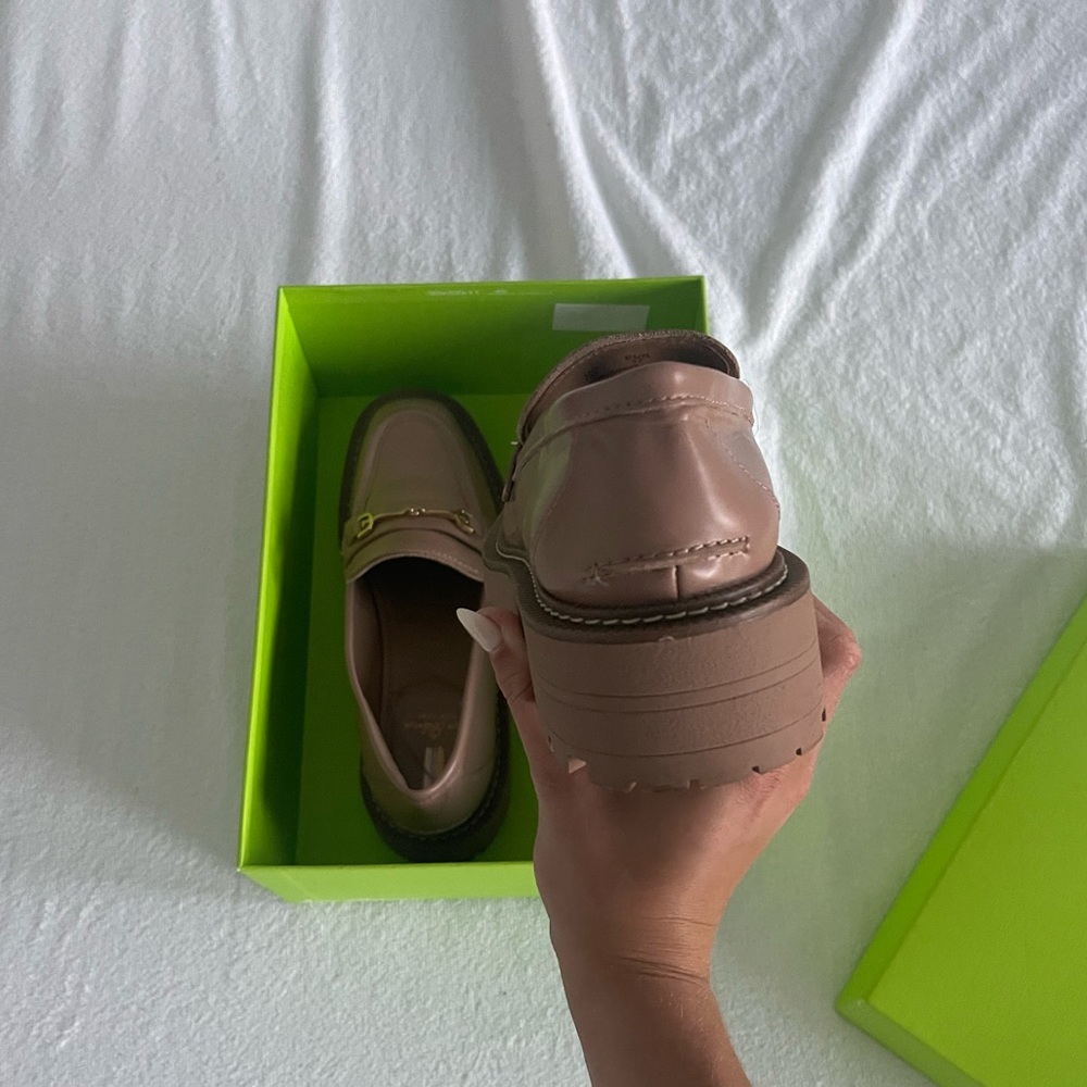 Sam Edelman Taupe Leather Bit Loafers - Picture 2 of 5